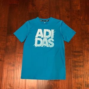 Adidas, blue workout shirt